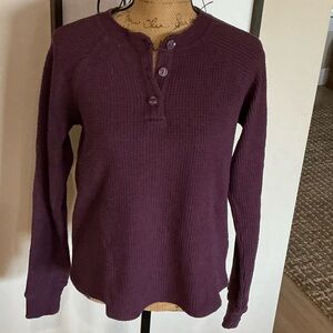 Old Navy Women's Purple Long Sleeve Henley